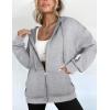 image:imageZEAGOO Hoodies Women Zip Up Hoodie Oversized Sweatshirt Fleece Jackets Spring Fall Winter Coats 2026 FashionAlight Grey