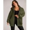 image:imageZEAGOO Hoodies Women Zip Up Hoodie Oversized Sweatshirt Fleece Jackets Spring Fall Winter Coats 2026 FashionArmy Green
