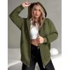 image:imageZEAGOO Hoodies Women Zip Up Hoodie Oversized Sweatshirt Fleece Jackets Spring Fall Winter Coats 2026 FashionArmy Green
