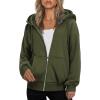 image:imageZEAGOO Hoodies Women Zip Up Hoodie Oversized Sweatshirt Fleece Jackets Spring Fall Winter Coats 2026 FashionArmy Green