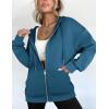 image:imageZEAGOO Hoodies Women Zip Up Hoodie Oversized Sweatshirt Fleece Jackets Spring Fall Winter Coats 2026 FashionBluegreen