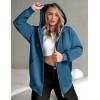 image:imageZEAGOO Hoodies Women Zip Up Hoodie Oversized Sweatshirt Fleece Jackets Spring Fall Winter Coats 2026 FashionBluegreen