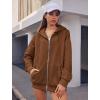 image:imageZEAGOO Hoodies Women Zip Up Hoodie Oversized Sweatshirt Fleece Jackets Spring Fall Winter Coats 2026 FashionBrown