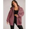 image:imageZEAGOO Hoodies Women Zip Up Hoodie Oversized Sweatshirt Fleece Jackets Spring Fall Winter Coats 2026 FashionDusty Pink