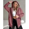 image:imageZEAGOO Hoodies Women Zip Up Hoodie Oversized Sweatshirt Fleece Jackets Spring Fall Winter Coats 2026 FashionDusty Pink