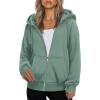 image:imageZEAGOO Hoodies Women Zip Up Hoodie Oversized Sweatshirt Fleece Jackets Spring Fall Winter Coats 2026 FashionGreen