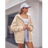 image:imageZEAGOO Hoodies Women Zip Up Hoodie Oversized Sweatshirt Fleece Jackets Spring Fall Winter Coats 2026 FashionKhaki