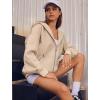 image:imageZEAGOO Hoodies Women Zip Up Hoodie Oversized Sweatshirt Fleece Jackets Spring Fall Winter Coats 2026 FashionKhaki