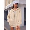 image:imageZEAGOO Hoodies Women Zip Up Hoodie Oversized Sweatshirt Fleece Jackets Spring Fall Winter Coats 2026 FashionKhaki