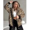 image:imageZEAGOO Hoodies Women Zip Up Hoodie Oversized Sweatshirt Fleece Jackets Spring Fall Winter Coats 2026 FashionLeopard Print