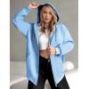 image:imageZEAGOO Hoodies Women Zip Up Hoodie Oversized Sweatshirt Fleece Jackets Spring Fall Winter Coats 2026 FashionLight Blue