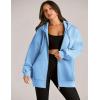 image:imageZEAGOO Hoodies Women Zip Up Hoodie Oversized Sweatshirt Fleece Jackets Spring Fall Winter Coats 2026 FashionLight Blue