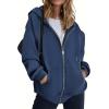 image:imageZEAGOO Hoodies Women Zip Up Hoodie Oversized Sweatshirt Fleece Jackets Spring Fall Winter Coats 2026 FashionNavy Blue