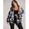 image:imageZEAGOO Hoodies Women Zip Up Hoodie Oversized Sweatshirt Fleece Jackets Spring Fall Winter Coats 2026 FashionTie Dye