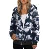image:imageZEAGOO Hoodies Women Zip Up Hoodie Oversized Sweatshirt Fleece Jackets Spring Fall Winter Coats 2026 FashionTie Dye