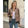 image:imageZeagoo Women Bomber Jacket Casual Button Down Varsity Jackets Shackets With Pockets OutwearAleopard