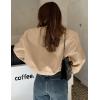 image:imageZeagoo Women Bomber Jacket Casual Button Down Varsity Jackets Shackets With Pockets OutwearKhaki