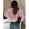 image:imageZeagoo Women Bomber Jacket Casual Button Down Varsity Jackets Shackets With Pockets OutwearPink