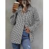 image:imageZeagoo Women Flannel Shacket Jacket Plaid Button Down Long Sleeve Shirt Fall Outfits 2026Houndstooth 1