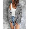 image:imageZeagoo Women Flannel Shacket Jacket Plaid Button Down Long Sleeve Shirt Fall Outfits 2026Houndstooth 1