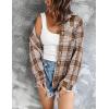 image:imageZeagoo Women Flannel Shacket Jacket Plaid Button Down Long Sleeve Shirt Fall Outfits 2026Houndstooth 2