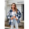 image:imageZeagoo Women Flannel Shacket Jacket Plaid Button Down Long Sleeve Shirt Fall Outfits 2026Navy Plaidgz547