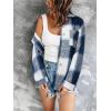 image:imageZeagoo Women Flannel Shacket Jacket Plaid Button Down Long Sleeve Shirt Fall Outfits 2026Navy Plaidgz547