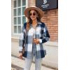 image:imageZeagoo Women Flannel Shacket Jacket Plaid Button Down Long Sleeve Shirt Fall Outfits 2026Navy Plaidgz547