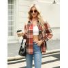 image:imageZeagoo Women Flannel Shacket Jacket Plaid Button Down Long Sleeve Shirt Fall Outfits 2026Orange