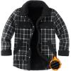 image:imageZeagoo Womens Flannel Jacket Fleece Lined Shacket Fall Outfits Plaid Sherpa Button Down Cozy Warm Winter Coat SXXLBlack