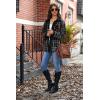 image:imageZeagoo Womens Flannel Jacket Fleece Lined Shacket Fall Outfits Plaid Sherpa Button Down Cozy Warm Winter Coat SXXLBlack