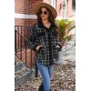 image:imageZeagoo Womens Flannel Jacket Fleece Lined Shacket Fall Outfits Plaid Sherpa Button Down Cozy Warm Winter Coat SXXLBlack