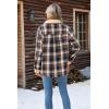 image:imageZeagoo Womens Flannel Jacket Fleece Lined Shacket Fall Outfits Plaid Sherpa Button Down Cozy Warm Winter Coat SXXLNavy Blue