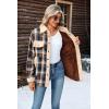 image:imageZeagoo Womens Flannel Jacket Fleece Lined Shacket Fall Outfits Plaid Sherpa Button Down Cozy Warm Winter Coat SXXLNavy Blue