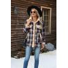 image:imageZeagoo Womens Flannel Jacket Fleece Lined Shacket Fall Outfits Plaid Sherpa Button Down Cozy Warm Winter Coat SXXLNavy Blue