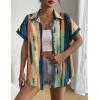 image:imageZeagoo Short Sleeve Summer Tops for Women Casual Button Down Shirts SolidStriped Business Work BlousesCx289