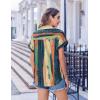 image:imageZeagoo Short Sleeve Summer Tops for Women Casual Button Down Shirts SolidStriped Business Work BlousesCx289