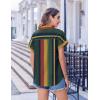 image:imageZeagoo Short Sleeve Summer Tops for Women Casual Button Down Shirts SolidStriped Business Work BlousesTz275