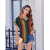 image:imageZeagoo Short Sleeve Summer Tops for Women Casual Button Down Shirts SolidStriped Business Work BlousesTz275