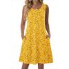 image:imageZeagoo Summer Dresses for Women 2026 Sleeveless Casual Floral Tshirt Sundress with Pockets Loose Tank Beach DressXh528