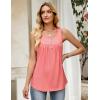 image:imageZeagoo Summer Tank Tops for Women 2026 Sleeveless Tunic Spring Casual Shirts Womens Work Tops Coral Pink