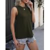 image:imageZeagoo Womens 2026 Tank Tops Casual Crewneck Sleeveless T Shirts Loose Fit Summer Tunic Blouse2 Packarmy Green and Black