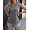image:imageZeagoo Womens 2026 Tank Tops Casual Crewneck Sleeveless T Shirts Loose Fit Summer Tunic Blouse2 Packdark Grey and White