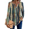 image:imageZeagoo Womens Long Sleeve Tops 2026 V Neck Pleated Shirts Dressy Casual Tunic Blouses Loose Fit Fall Fashion ClothesCx289