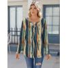 image:imageZeagoo Womens Long Sleeve Tops 2026 V Neck Pleated Shirts Dressy Casual Tunic Blouses Loose Fit Fall Fashion ClothesCx289