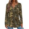 image:imageZeagoo Womens Long Sleeve Tops 2026 V Neck Pleated Shirts Dressy Casual Tunic Blouses Loose Fit Fall Fashion ClothesCx295