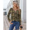 image:imageZeagoo Womens Long Sleeve Tops 2026 V Neck Pleated Shirts Dressy Casual Tunic Blouses Loose Fit Fall Fashion ClothesCx295