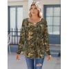 image:imageZeagoo Womens Long Sleeve Tops 2026 V Neck Pleated Shirts Dressy Casual Tunic Blouses Loose Fit Fall Fashion ClothesCx295