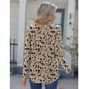 image:imageZeagoo Womens Long Sleeve Tops 2026 V Neck Pleated Shirts Dressy Casual Tunic Blouses Loose Fit Fall Fashion ClothesKhakiprinted