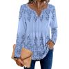 image:imageZeagoo Womens Long Sleeve Tops 2026 V Neck Pleated Shirts Dressy Casual Tunic Blouses Loose Fit Fall Fashion ClothesSf166